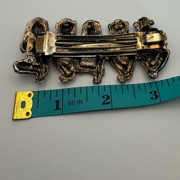 5 Monkey Barrette- Depicts The 3 Wise Monkeys. - Picture 3 of 6